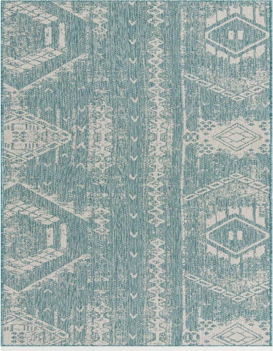 Detail image of 2' 7 x 12' Easy-Clean Bohemian Indoor / Outdoor Runner Rug