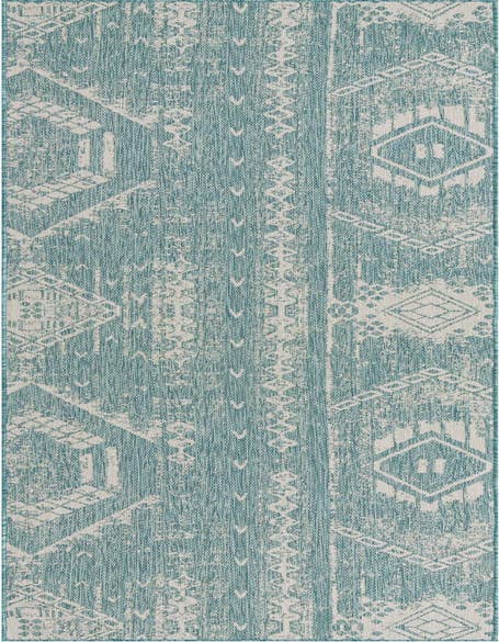 Detail image of 3' 3 x 14' Easy-Clean Bohemian Indoor / Outdoor Runner Rug