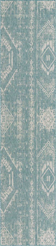 Detail image of 3' 3 x 14' Easy-Clean Bohemian Indoor / Outdoor Runner Rug