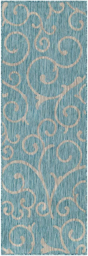 2' x 6' Easy-Clean Botanical Indoor / Outdoor Runner Rug