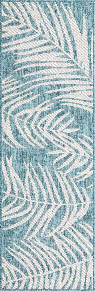2' x 6' Easy-Clean Botanical Indoor / Outdoor Runner Rug