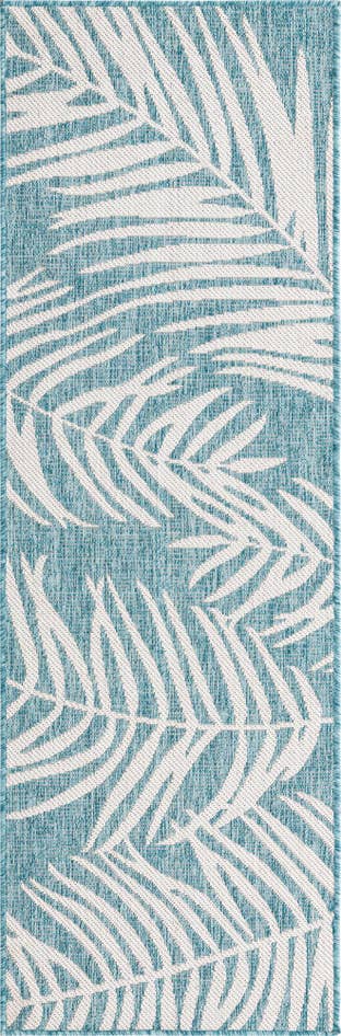 Detail image of 2' x 6' Easy-Clean Botanical Indoor / Outdoor Runner Rug