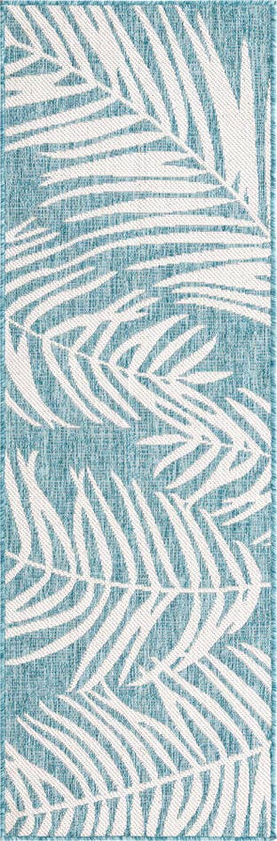 Detail image of 2' x 6' Easy-Clean Botanical Indoor / Outdoor Runner Rug