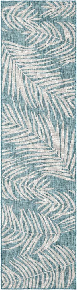 2' 7 x 10' Easy-Clean Botanical Indoor / Outdoor Runner Rug