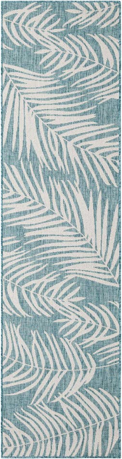 Detail image of 2' 7 x 10' Easy-Clean Botanical Indoor / Outdoor Runner Rug