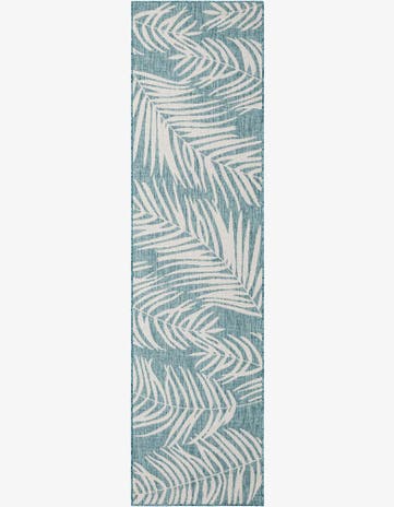 2' 7 x 10' Easy-Clean Botanical Indoor / Outdoor Runner Rug