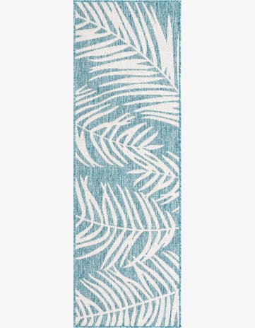 2' x 6' Easy-Clean Botanical Indoor / Outdoor Runner Rug