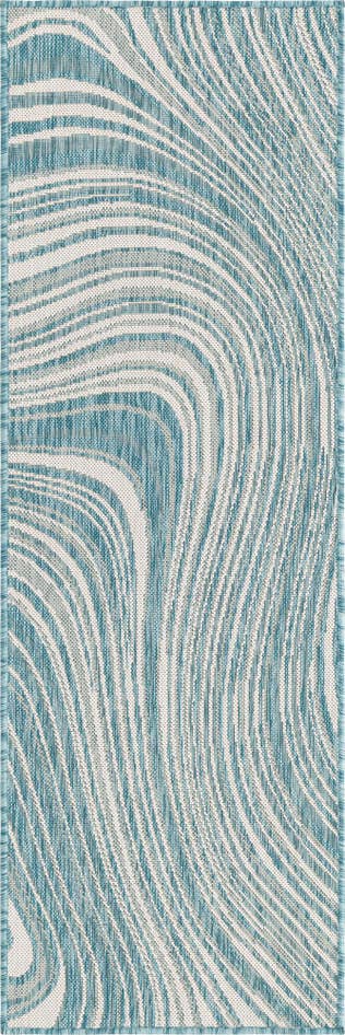 Detail image of 2' x 6' Easy-Clean Modern Indoor / Outdoor Runner Rug