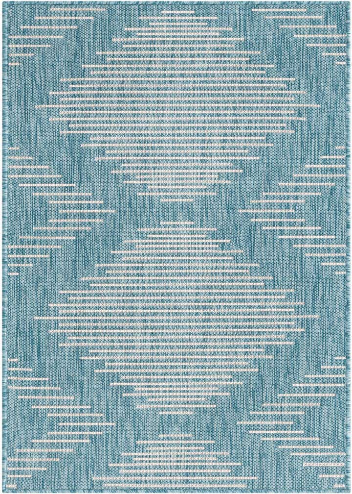 2' x 4' Easy-Clean Modern Indoor / Outdoor Runner Rug