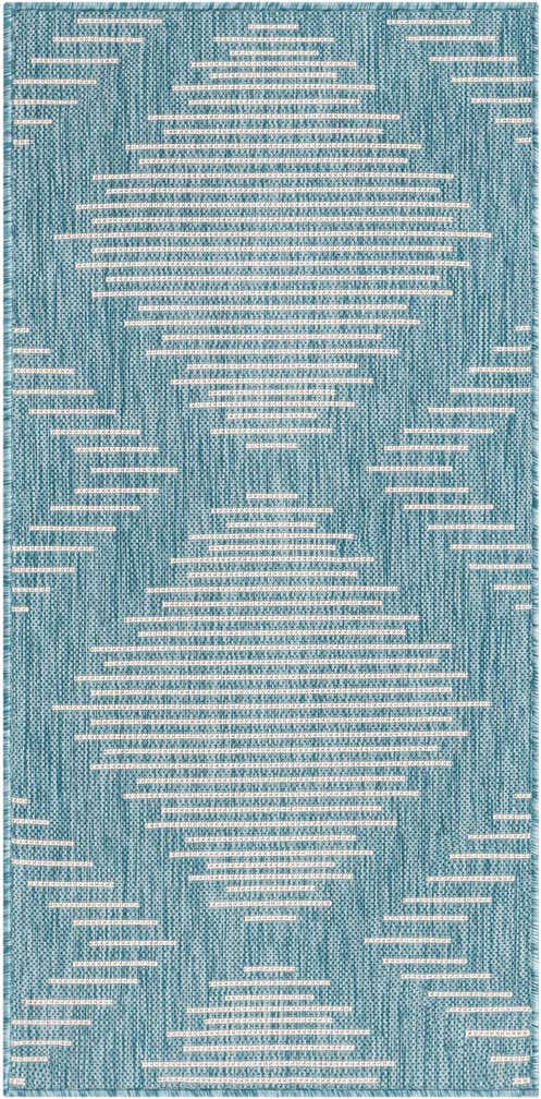 2' x 4' Easy-Clean Modern Indoor / Outdoor Runner Rug