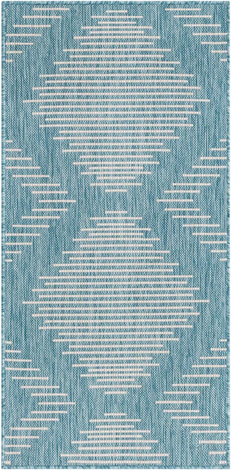 Detail image of 2' x 4' Easy-Clean Modern Indoor / Outdoor Runner Rug