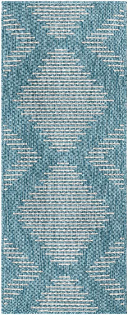 2' x 5' 3 Easy-Clean Modern Indoor / Outdoor Runner Rug