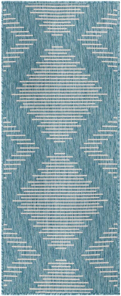 Detail image of 2' x 5' 3 Easy-Clean Modern Indoor / Outdoor Runner Rug