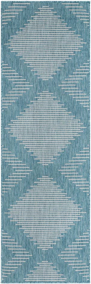 Detail image of 2' x 8' Easy-Clean Modern Indoor / Outdoor Runner Rug
