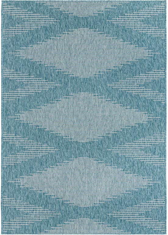 3' 3 x 12' Easy-Clean Modern Indoor / Outdoor Runner Rug