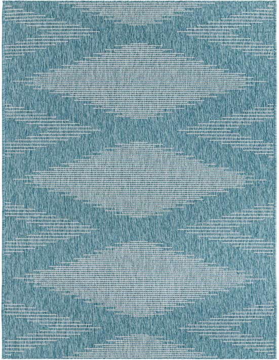 3' 3 x 12' Easy-Clean Modern Indoor / Outdoor Runner Rug