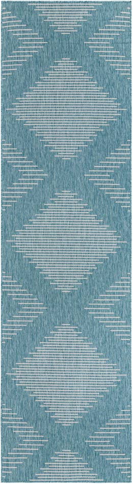 Detail image of 3' 3 x 12' Easy-Clean Modern Indoor / Outdoor Runner Rug