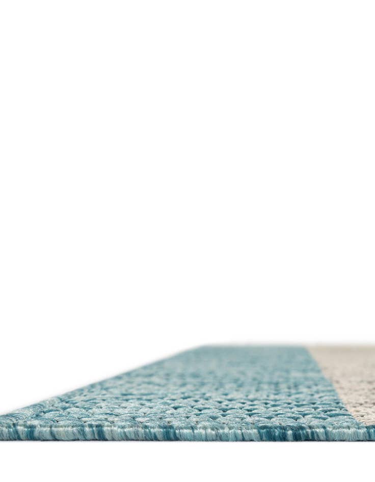 Detail image of 2' x 6'  Washable Striped Indoor / Outdoor Runner Rug