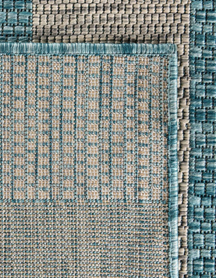 Detail image of 2' x 6'  Washable Striped Indoor / Outdoor Runner Rug