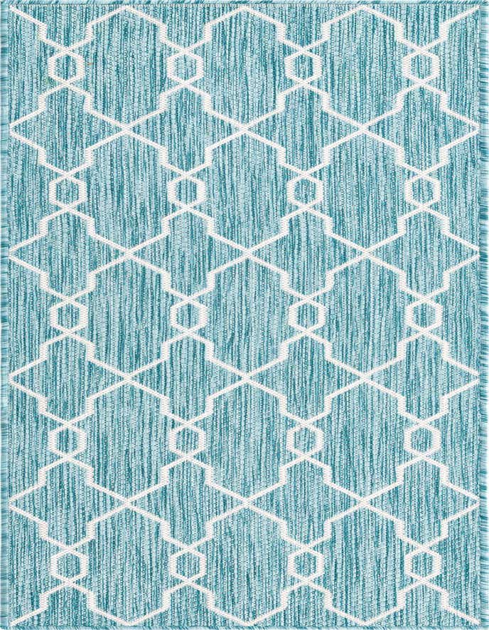 2' x 6' Easy-Clean Trellis Indoor / Outdoor Runner Rug