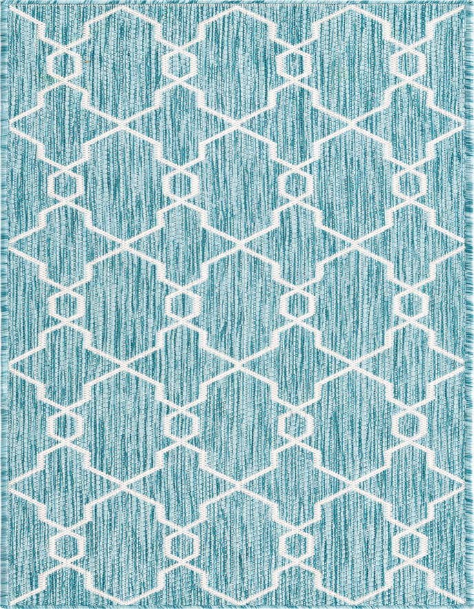 Detail image of 2' x 6' Easy-Clean Trellis Indoor / Outdoor Runner Rug