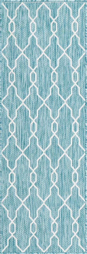 2' x 6' Easy-Clean Trellis Indoor / Outdoor Runner Rug