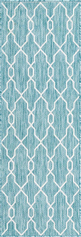 Detail image of 2' x 6' Easy-Clean Trellis Indoor / Outdoor Runner Rug
