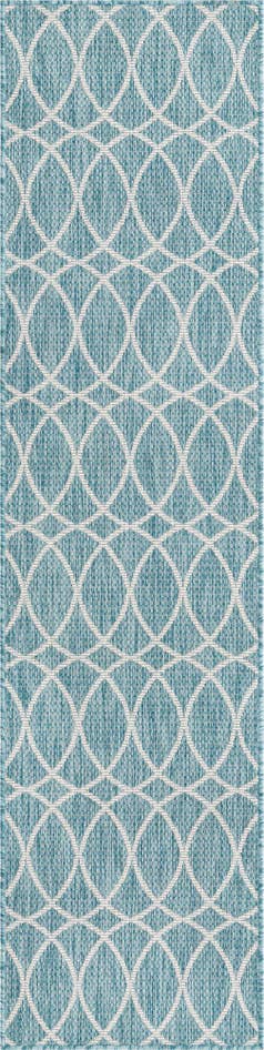Detail image of 2' x 7' 10 Easy-Clean Trellis Indoor / Outdoor Runner Rug