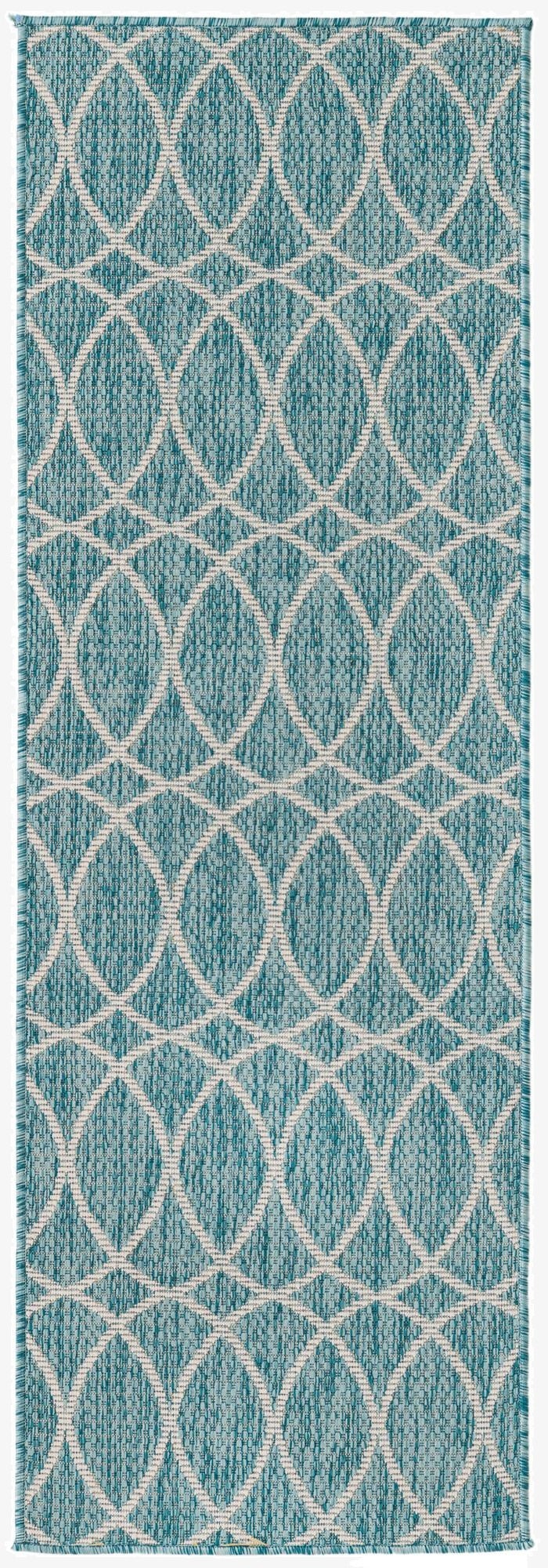 2' x 6'  Washable Trellis Indoor / Outdoor Runner Rug