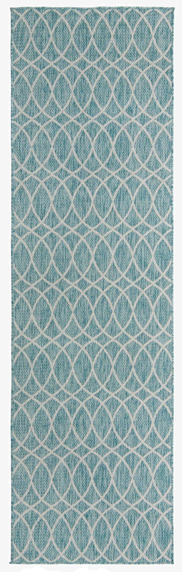 3' x 10'  Washable Trellis Indoor / Outdoor Runner Rug