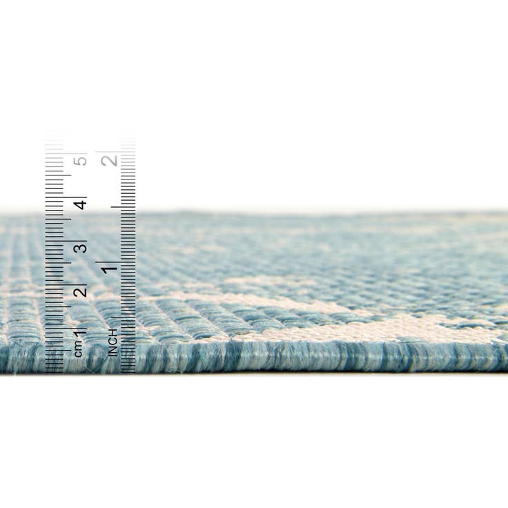 Detail image of 5' 3 x 5' 3 Easy-Clean Bohemian Indoor / Outdoor Square Rug