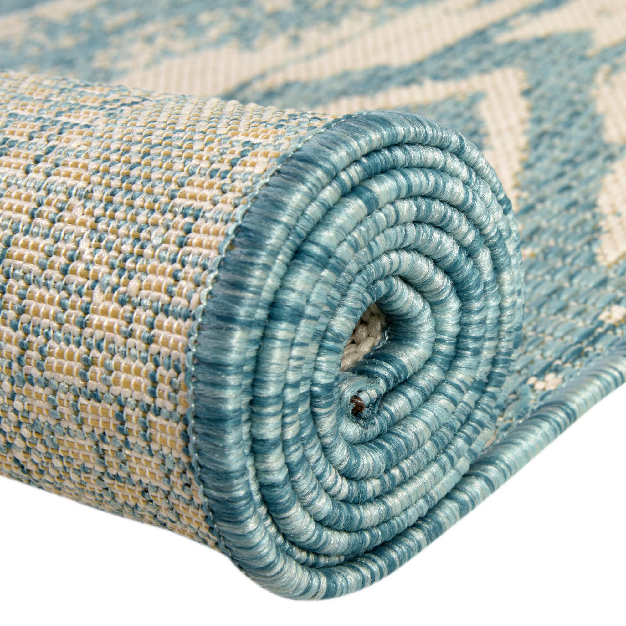 7' x 7' Easy-Clean Bohemian Indoor / Outdoor Square Rug