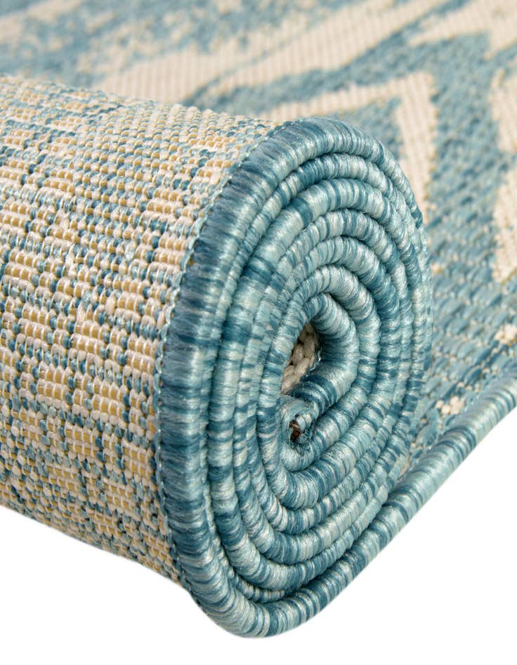 Detail image of 5' 3 x 5' 3 Easy-Clean Bohemian Indoor / Outdoor Square Rug
