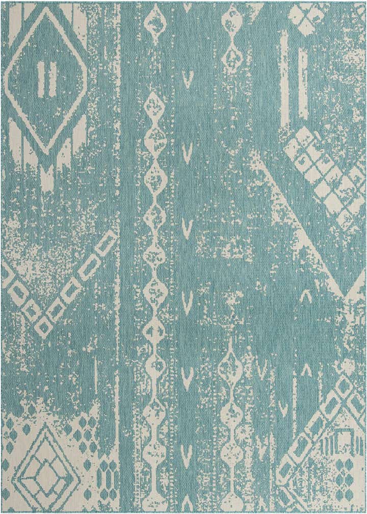 10' 8 x 10' 8 Easy-Clean Bohemian Indoor / Outdoor Square Rug