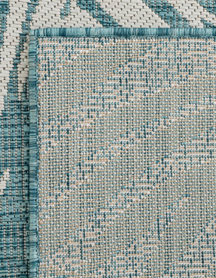 Detail image of 10' x 10' Easy-Clean Botanical Indoor / Outdoor Square Rug