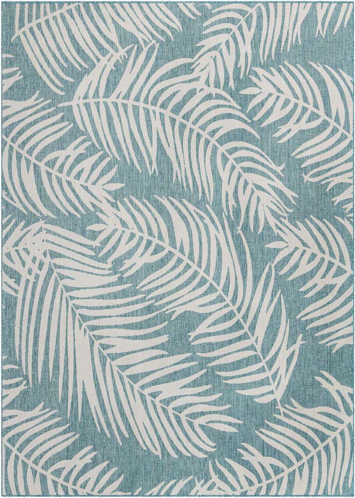 10' 8 x 10' 8 Easy-Clean Botanical Indoor / Outdoor Square Rug
