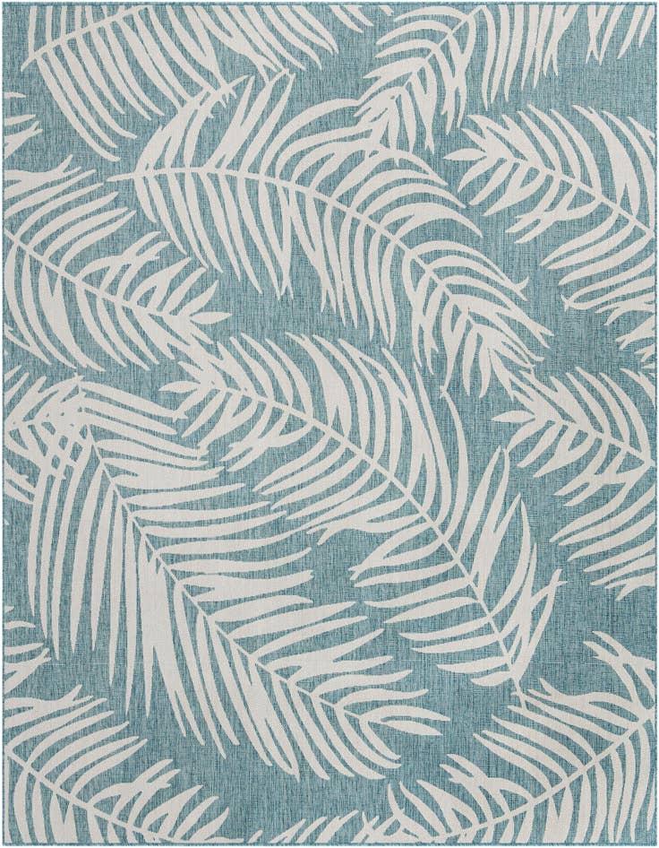 Detail image of 10' 8 x 10' 8 Easy-Clean Botanical Indoor / Outdoor Square Rug