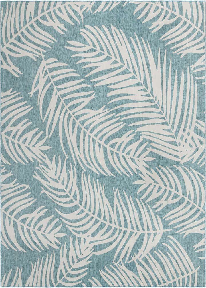 13' x 13' Easy-Clean Botanical Indoor / Outdoor Square Rug
