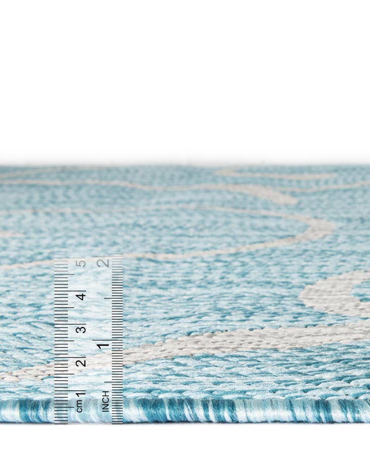 Detail image of 13' x 13' Easy-Clean Botanical Indoor / Outdoor Square Rug