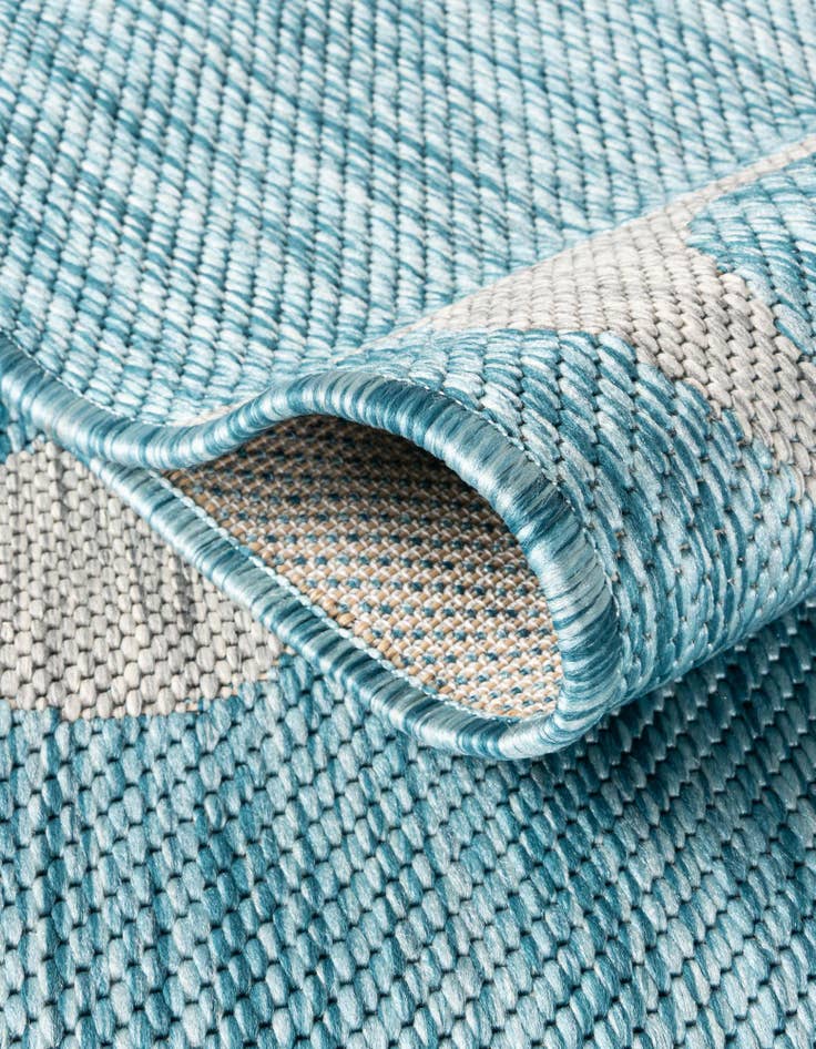 Detail image of 13' x 13' Easy-Clean Botanical Indoor / Outdoor Square Rug