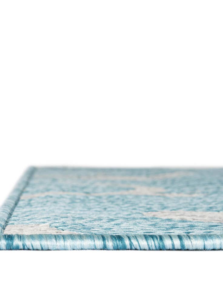 Detail image of 13' x 13' Easy-Clean Botanical Indoor / Outdoor Square Rug