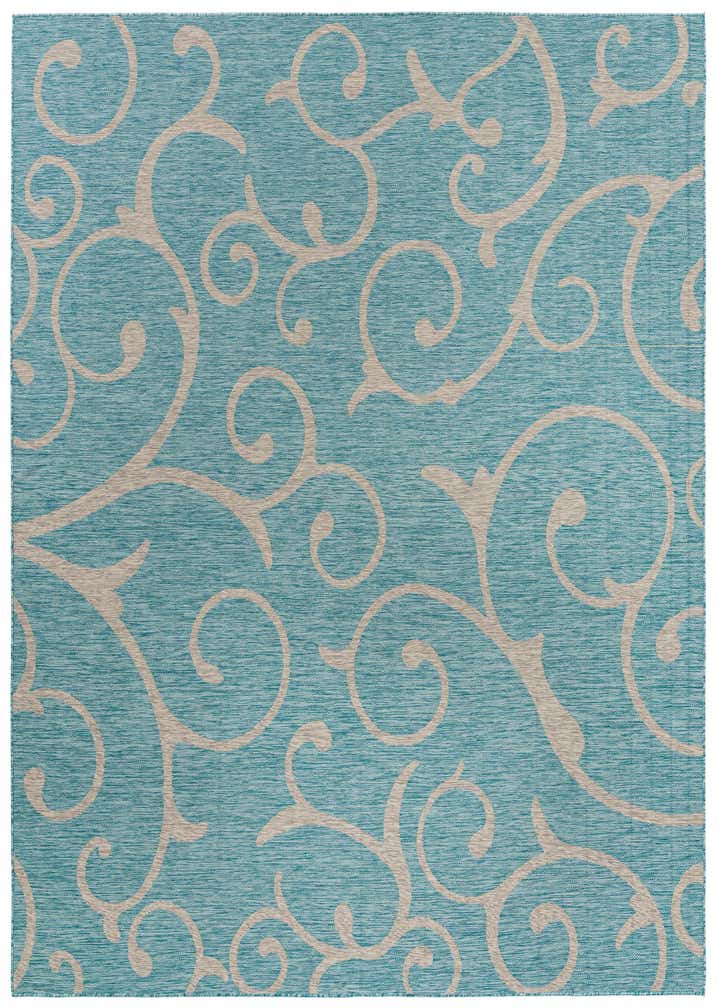 10' 8 x 10' 8 Easy-Clean Botanical Indoor / Outdoor Square Rug