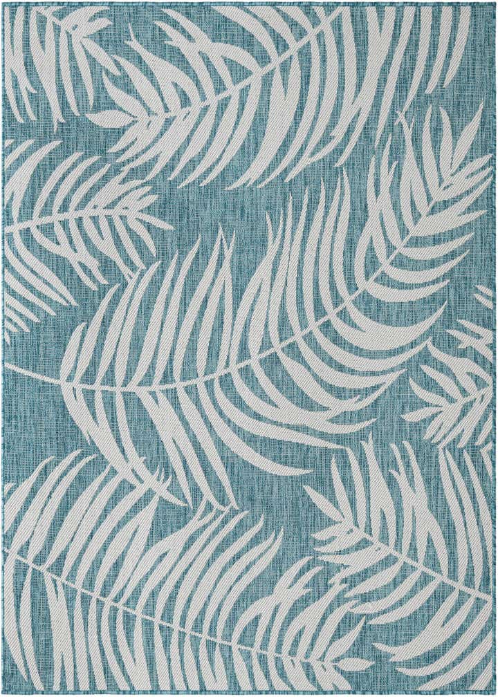 6' x 6' Easy-Clean Botanical Indoor / Outdoor Square Rug