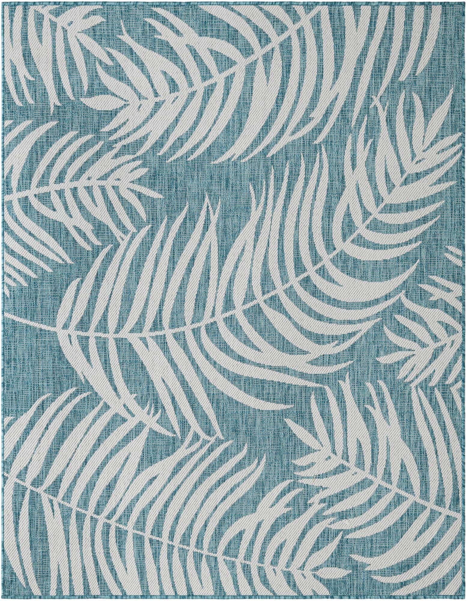 6' x 6' Easy-Clean Botanical Indoor / Outdoor Square Rug
