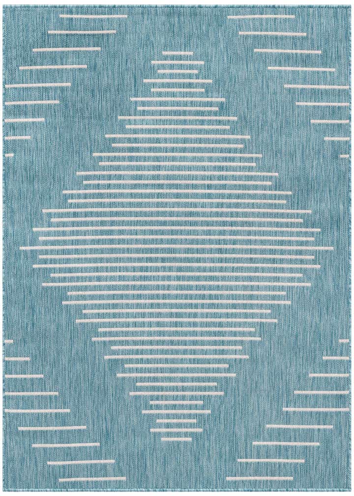 5' 3 x 5' 3 Easy-Clean Modern Indoor / Outdoor Square Rug