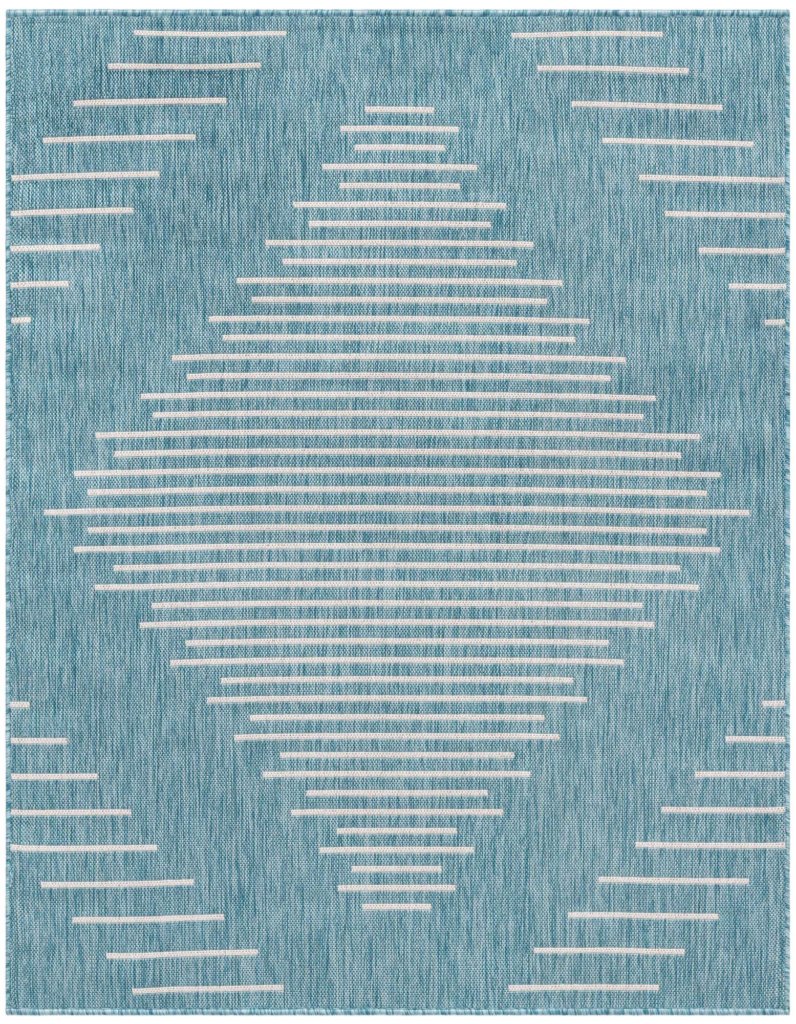 5' 3 x 5' 3 Easy-Clean Modern Indoor / Outdoor Square Rug