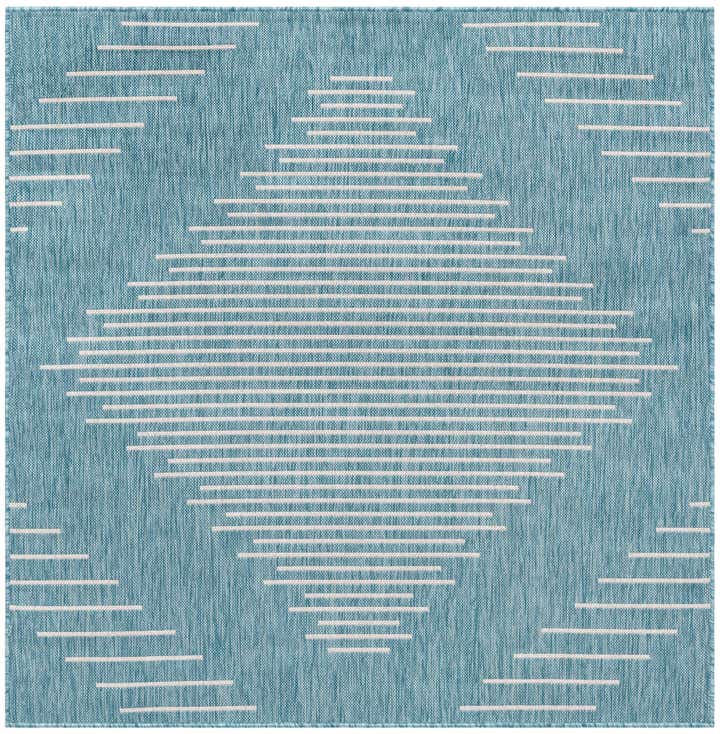 5' 3 x 5' 3 Easy-Clean Modern Indoor / Outdoor Square Rug