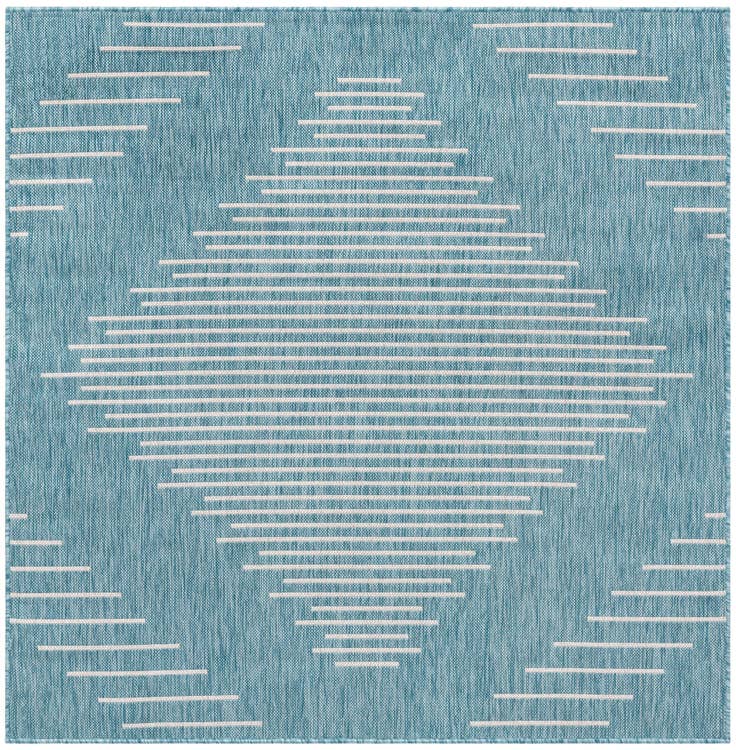 Detail image of 5' 3 x 5' 3 Easy-Clean Modern Indoor / Outdoor Square Rug