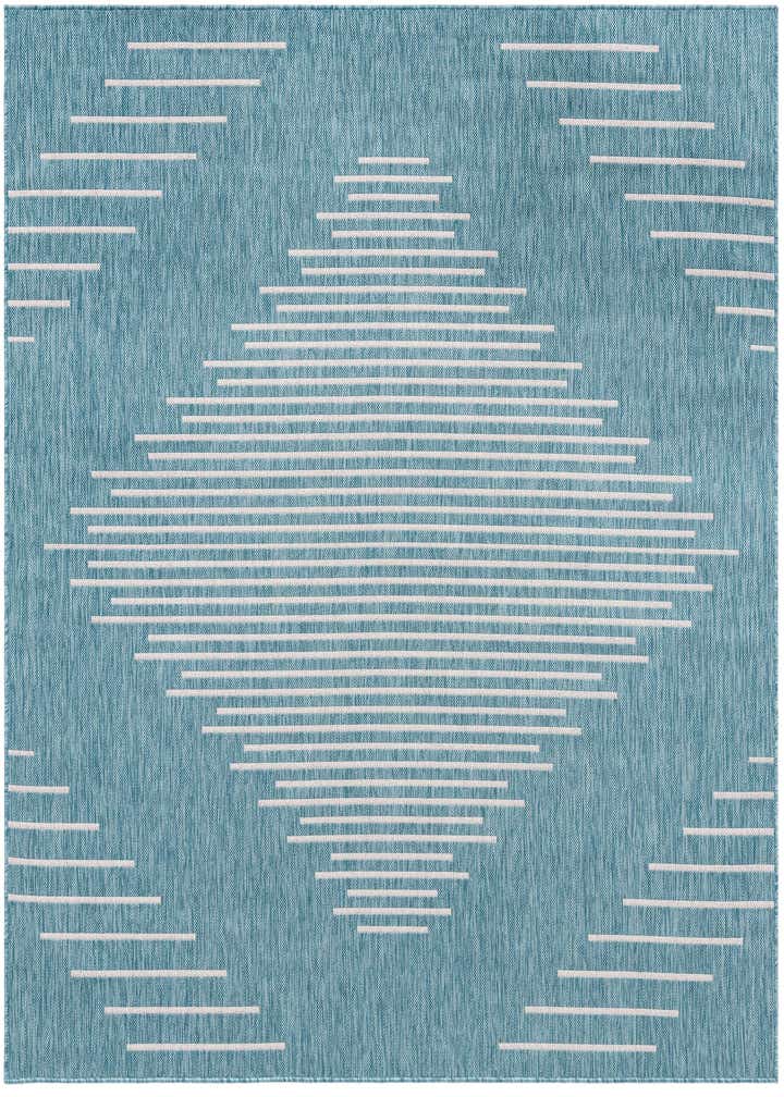 7' x 7' Easy-Clean Modern Indoor / Outdoor Square Rug
