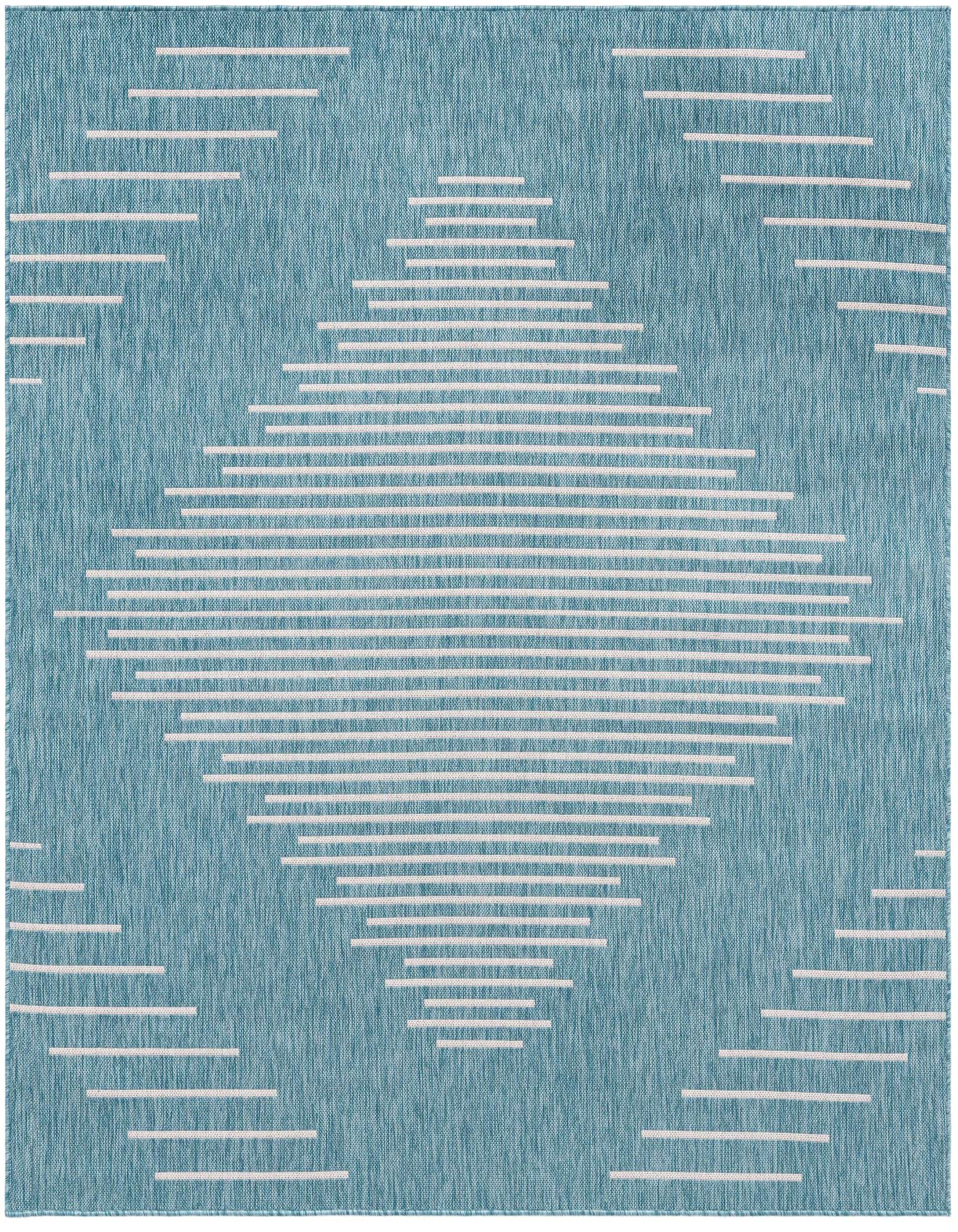 7' x 7' Easy-Clean Modern Indoor / Outdoor Square Rug